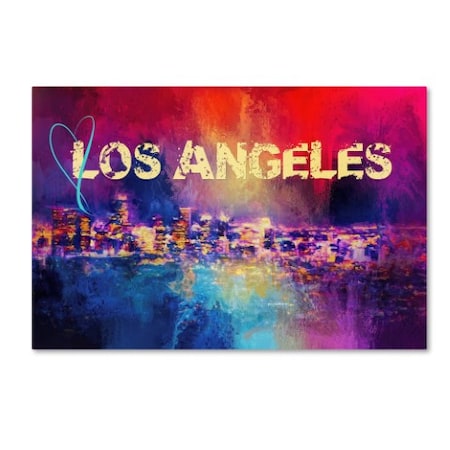 Jai Johnson 'Sending Love To Los Angeles' Canvas Art,22x32